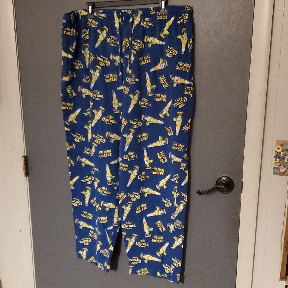 Corona Blue and Yellow Graphic Joggers